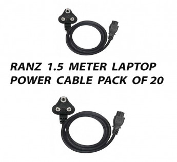 RANZ 1.5 METER LAPTOP POWER CABLE PACK OF 20