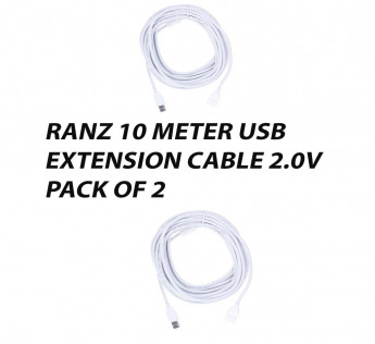 RANZ 10 METER USB EXTENSION CABLE 2.0V PACK OF 2