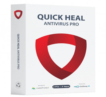2 PC QUICK HEAL ANTIVIRUS PRO LATEST VERSION 3 YEARS (DVD) 2 PC QUICK HEAL 3 YEAR (DVD)