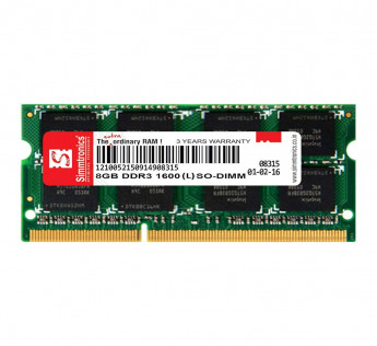 Simmtronics 8GB DDR3L Laptop RAM 1600 MHz (PC 12800) with 3 Year Warranty