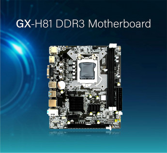 Geonix GX-H81 Motherboard | DDR3-1066, 1333, 1600 MHz | High Speed 3.0 USB | LGA 1150 Support Intel 4th Gen CPU | M.2 Slot | 3 Years Warranty