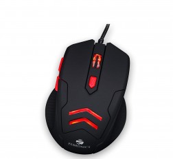 Zebronics Gaming Mouse Feather USB Gaming Mouse with Mouse Pad Black