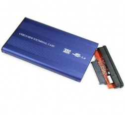 Terabyte External USB Portable HDD Hard Disk Drive Enclosure 2.5 inch Sata Casing for Laptop - Blue