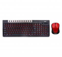 Foxin Keyboard and Mouse Combo FWC 601 Wireless Multimedia Keyboard and Mouse Combo Black