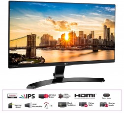 LG 22 inch (55cm) IPS Monitor - Full HD, IPS Panel with VGA, HDMI, DVI, Audio Out Ports - 22MP68VQ