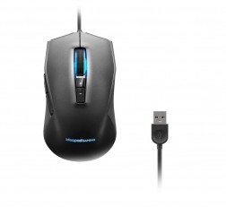 Lenovo M100 Gaming Mouse Lenovo wired mouse RGB Ideapad | Ergonomic, ambidextrous| Micro switches with 10M clicks life cycle |On-The-Fly DPI Up to 3200 DPI| 7 Button|7 Colors in Cycle LED