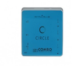 Circle-3 USB HUB + ALL IN ONE CARD READER 6.1 (BLUE)