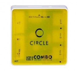 Circle- 3 USB HUB + ALL IN ONE CARD READER 6.1 (YELLOW)