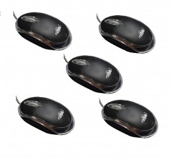 ADNET Mouse USB Wired Optical Gaming Mouse 1000 DPI Pack of 5 USB Mouse