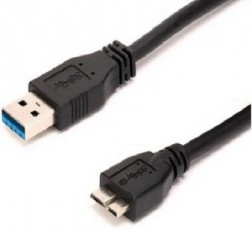 ADNET MICRO USB CABLE HDD CBL3.0 1M 1M MICRO USB CABLE COMPATIBLE WITH COMPUTER, BLUE & BLACK