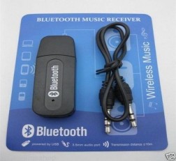 ADNET USB Bluetooth Audio Music Receiver Adapter 3.5 mm AUX for Car and Speakers