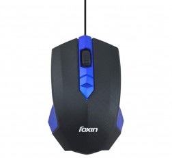FOXIN MOUSE CLASSY BLUE USB FOXIN WIRED OPTICAL MOUSE