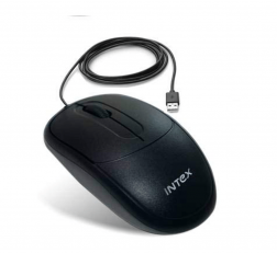 Intex Optical Mouse ECO 6 Wired USB Optical Mouse Wired Optical Mouse USB 2.0, Black