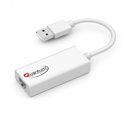 QUANTUM QHM8106 USB TO RJ45 ETHERNET LAN ADAPTER (WHITE)