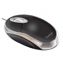 Quantum Mouse QHM222 3 Button 1000DPI Wired Optical Mouse Black
