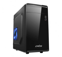 ARTIS GLAZE 3.0 COMPUTER CABINET SUPPORT MICRO ATX MOTHERBOARD,1 X 8 MM FAN WITH VIP 400R PLUS POWER SUPPLY