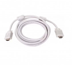 ADNET 3 METER MALE TO MALE VGA CABLE (COMPATIBLE WITH MOBILE, LAPTOP, TABLET, MP3, GAMING DEVICE, WHITE, ONE CABLE)