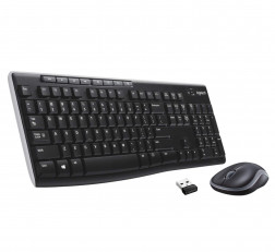 Logitech Keyboard MK270r Wireless Keyboard and Mouse Combo for Windows, 2.4 GHz Wireless, Compact Wireless Mouse, 8 Multimedia & Shortcut Keys, 2-Year Battery Life, PC/Laptop Black