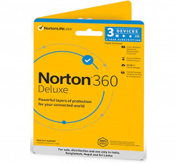 NORTON 360 DELUXE | 3 USERS 1 YEAR | TOTAL SECURITY FOR PC, MAC, ANDROID OR IOS | PHYSICAL DELIVERY | NO CD