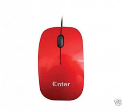 ENTER Mouse USB Optical Mouse Click E 75 Red