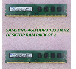 SAMSUNG 4GB DDR3 1333 MHZ DESKTOP RAM : PACK OF 2