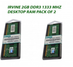 IRVINE 2GB DDR3 1333 MHZ DESKTOP RAM : PACK OF 2