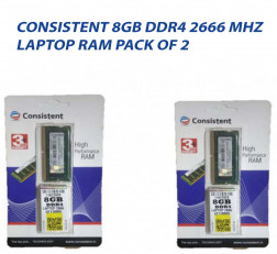 CONSISTENT 8GB DDR4 2666 MHZ LAPTOP RAM : PACK OF 2