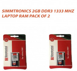 SIMMTRONICS 2GB DDR3 1333 MHZ LAPTOP RAM : PACK OF 2