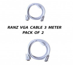 RANZ 3 METER VGA CABLE PACK OF 2