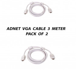 ADNET 3 METER VGA CABLE PACK OF 2