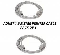 ADNET 1.5 METER USB PRINTER CABLE PACK OF 5