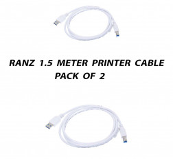 RANZ 1.5 METER USB PRINTER CABLE PACK OF 2