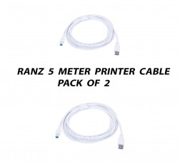 RANZ 5 METER USB PRINTER CABLE PACK OF 2