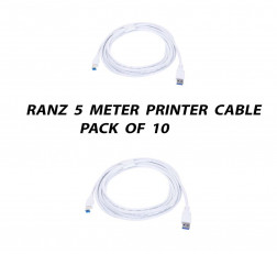 RANZ 5 METER USB PRINTER CABLE PACK OF 10