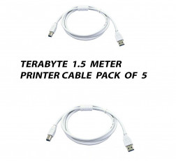 TERABYTE 1.5 METER USB PRINTER CABLE PACK OF 5