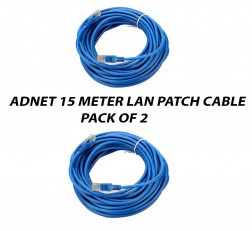 ADNET 15 METER CAT6 LAN PATCH CABLE PACK OF 2