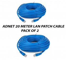 ADNET 20 METER CAT6 LAN PATCH CABLE PACK OF 2