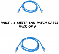 RANZ 1.5 METER CAT6 LAN PATCH CABLE PACK OF 5