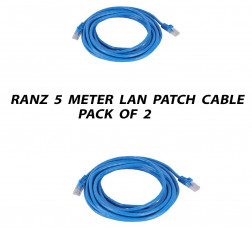 RANZ 5 METER CAT6 LAN PATCH CABLE PACK OF 2