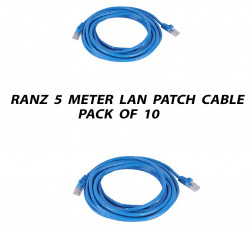 RANZ 5 METER CAT6 LAN PATCH CABLE PACK OF 10