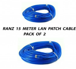 RANZ 15 METER CAT6 LAN PATCH CABLE PACK OF 2
