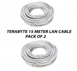 TERABYTE 15 METER CAT6 LAN PATCH CABLE PACK OF 2