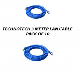 TECHNOTECH 3 METER CAT6 LAN PATCH CABLE PACK OF 10