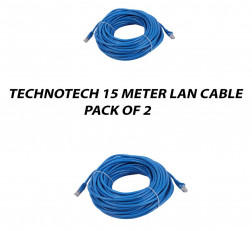 TECHNOTECH 15 METER CAT6 LAN PATCH CABLE PACK OF 2