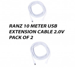 RANZ 10 METER USB EXTENSION CABLE 2.0V PACK OF 2